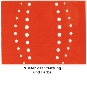 Muster Stanzung und Farbe