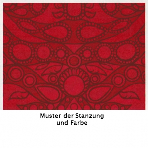 Muster Stanzung und Farbe