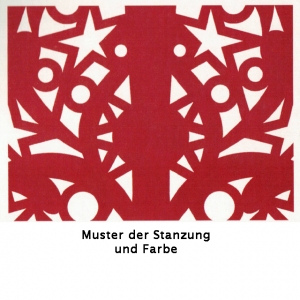 Muster Stanzung und Farbe