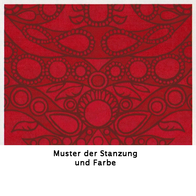 Muster Stanzung und Farbe