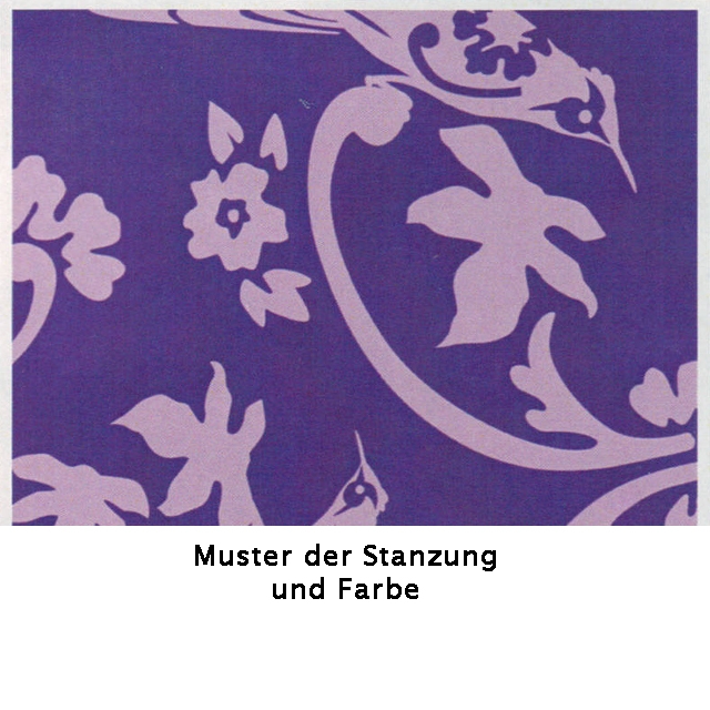 Muster Stanzung und Farbe