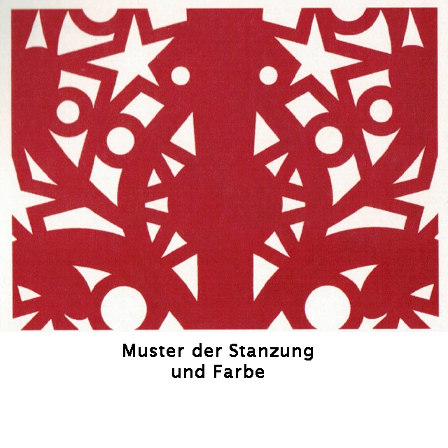 Muster Stanzung und Farbe