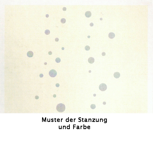 Muster Stanzung und Farbe